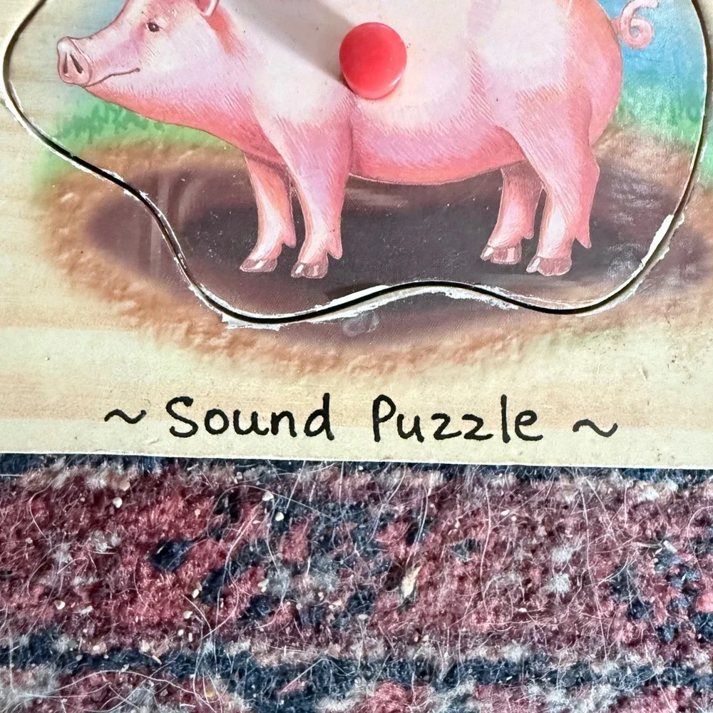 90s Melissa & Doug Wooden Puzzles Vehicles, Farm Sound Peg Puzzles 100% Complete